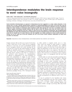 Interdependence modulates the brain response