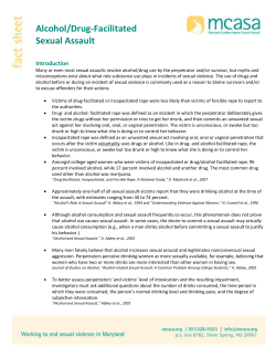 Alcohol/Drug-Facilitated Sexual Assault