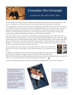 Comedian Tim Cavanagh