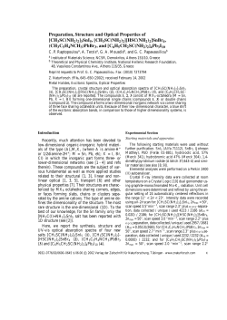 Preparation, Structure and Optical Properties of [CH3SC(NH2)2