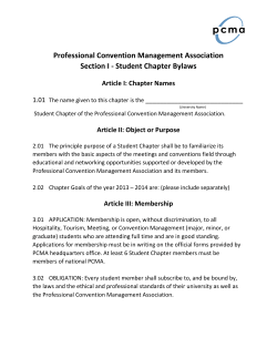 Student Chapter Bylaws