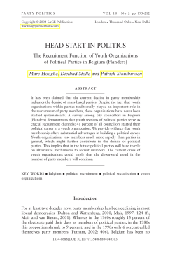 Head Start in Politics-The Recruitment Function of