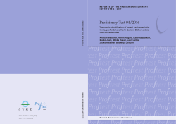 Proficiency Test 04/2016