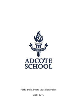 PSHE and Careers Policy - Adcote School for Girls