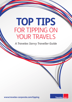 for tipping on your travels