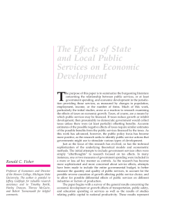 The Effects of State and Local Public Services on Economic