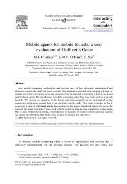 Mobile agents for mobile tourists: a user evaluation of Gulliver`s Genie