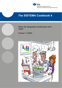 SISTEMA Cookbook 4 "When the designated architectures