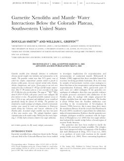 Garnetite Xenoliths and Mantle&ndash;Water