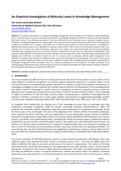 PDF (free) - Electronic Journal of Knowledge Management