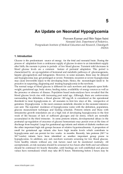 An Update on Neonatal Hypoglycemia