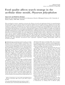 Food quality affects search strategy in the