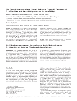 The Crystal Structures of two Linearly Polymeric Copper(II