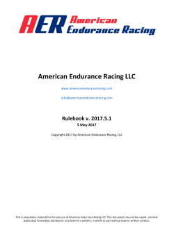 AER Rule Book - American Endurance Racing