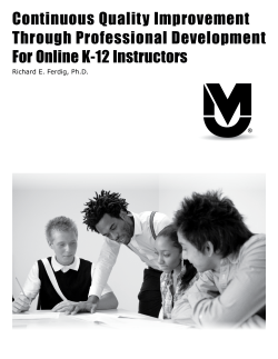 Continuous Quality Improvement Through Professional