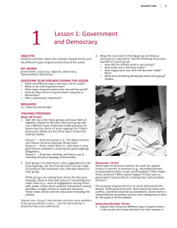 1 Lesson 1: Government and Democracy