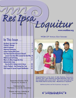 September/October 2015 - Washtenaw County Bar Association