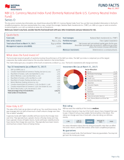 National Bank U.S. Currency Neutral Index Fund