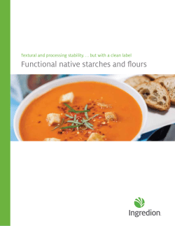 Functional native starches and flours