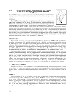 Platinum Group Element Investigations in the Peterson Block of the