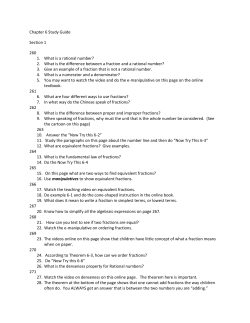 Chapter 6 Study Guide Section 1 260 1. What is a rational number