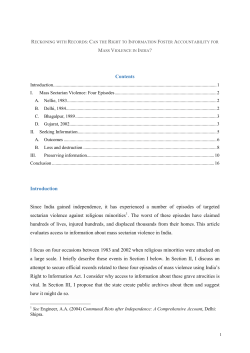 Contents Introduction Since India gained independence, it has