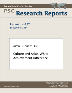 Culture and Asian-White Achievement Difference