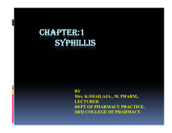 CHAPTER:1 SYPHILLIS
