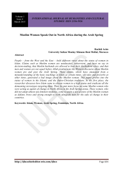 Muslim Women Speak Out in North Africa during the Arab Spring