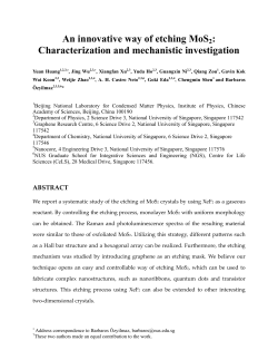 An innovative way of etching MoS2: Characterization and