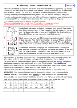 Finessing Lesson 1 by Ian Dalziel
