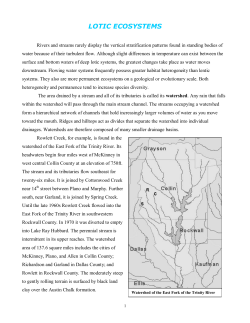 LOTIC ECOSYSTEMS
