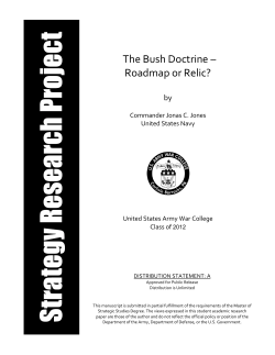 The Bush Doctrine -- Roadmap or Relic?