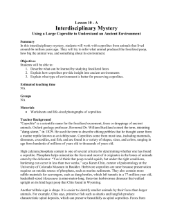 Lesson 10A &ndash; Coprolites Questions
