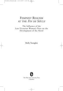 feminist realism at the fin de si&egrave;cle - Knowledge Bank