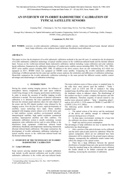 an overview of in-orbit radiometric calibration of typical satellite