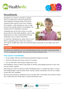 Nosebleeds - HealthInfo