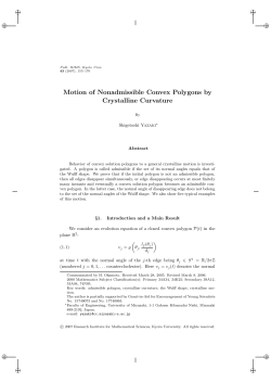 8. Shigetoshi Yazaki, Motion of nonadmissible convex polygons