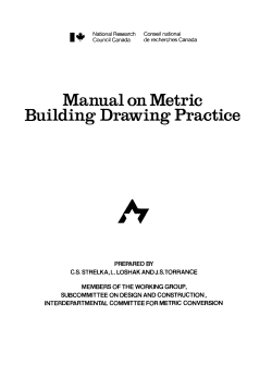 Manual on metric building drawing practice
