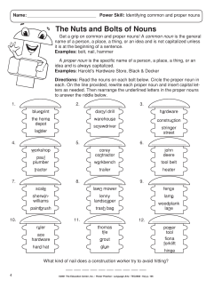 The Nuts and Bolts of Nouns