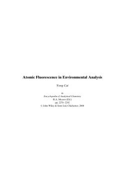 Atomic Fluorescence in Environmental Analysis