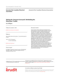 Mining the `Internet Graveyard`: Rethinking the Historians