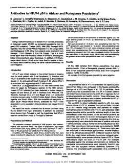 Antibodiesto HTLV-l p24 in Africanand