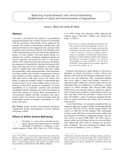 Balancing Animal Research with Animal Well-being
