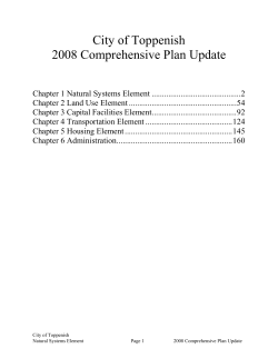 City of Toppenish 2008 Comprehensive Plan Update