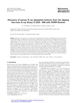 Discovery of narrow X-ray absorption features from the dipping low