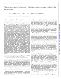The co-occurrence of multisensory facilitation and cross