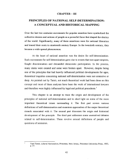 PRINCIPLES OF NATIONAL SELF