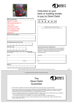 Instruction to your bank or building society to pay by
