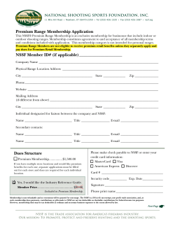 NSSF Member ID# (if applicable) Dues Structure Premium Range